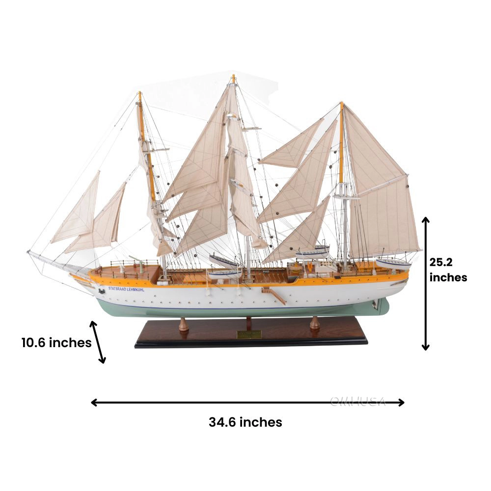 T199 Statsraad Lehmkuhl | Admiral Line Tall Ship Model - Fully Assembled t199-statsraad-lehmkuhl-admiral-line-tall-ship-model-fully-assembled-l10 (1).jpg